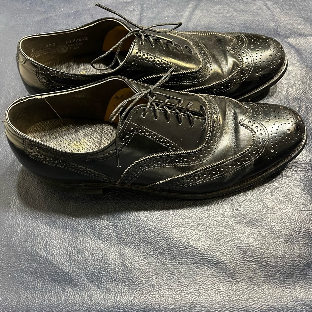 Vintage Mason Executive Imperials Men’s 10D Black Leather Wingtip Brogues